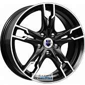 K&K Солар 7x17 4*100 ET45 DIA60.1 Алмаз черный Литой