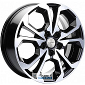 Khomen KHW 1711 6.5x17 5*114.3 ET37 DIA66.6 Black-FP Литой