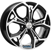 Khomen KHW 1702 7x17 5*110 ET46 DIA63.3 Black-FP Литой