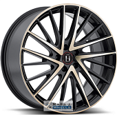 Harp Y-697 8.5x20 5*112 ET35 DIA66.6 Satin black with machined face and tinted clear Литой